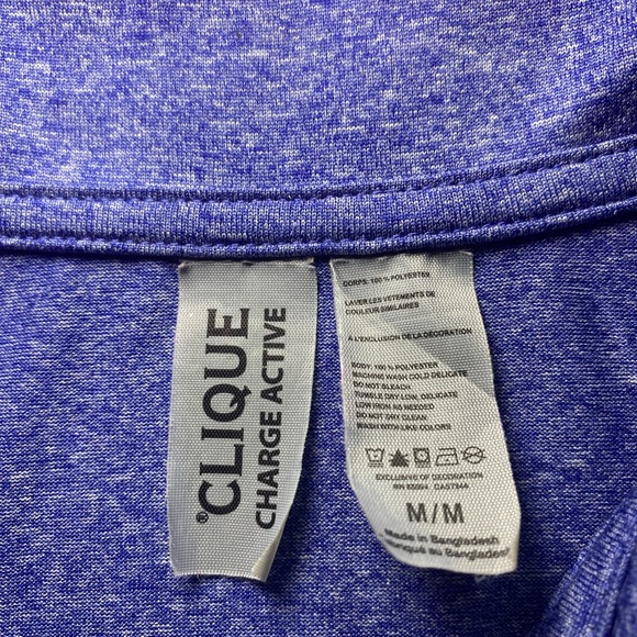 Clique Polo Shirt Sky Blue Blackthorn Golf Club Logo Men’s Medium - Picture 2 of 5